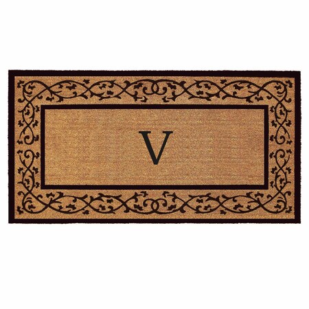 Monogram Door Mat, Black, Natural, 36 in W x 72 in L